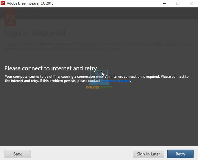 Chọn Sign In Later