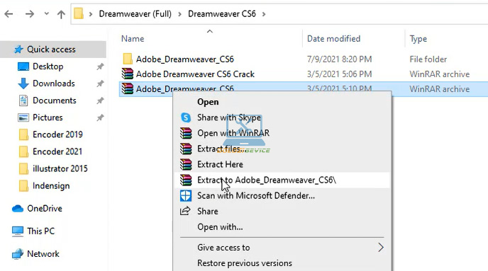 Giải nén phần mềm Dreamweaver CS6 Full Crack