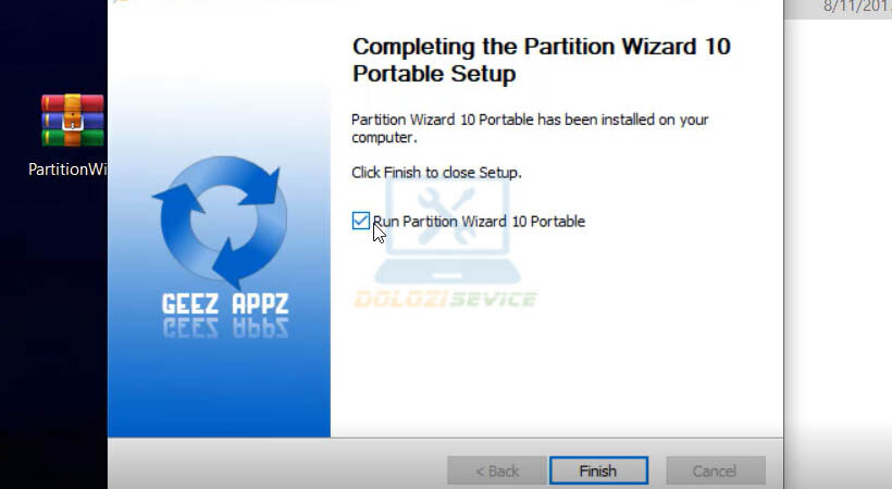 Partition Wizard 10 » Tải Và Cài Đặt Miễn Phí Chọn Finish hoàn tất cài đặt